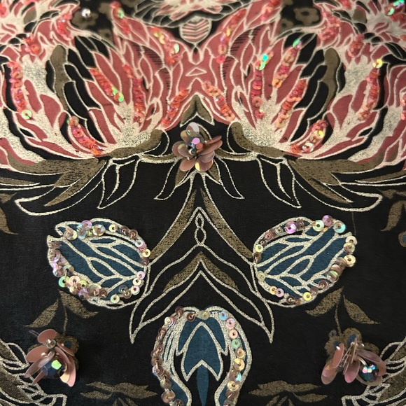 Beautiful multi color maxi skirt with beading and sequins. - Picture 6 of 9